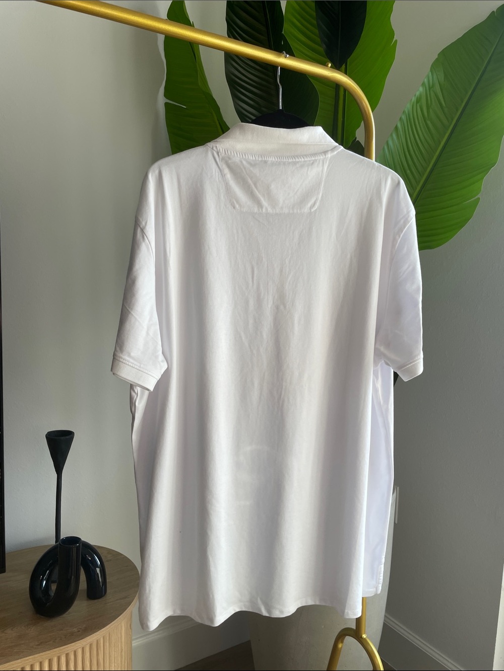 Calvin Klein Men's White Polo Shirt - Short Sleeve Classic - Picture 4 of 5